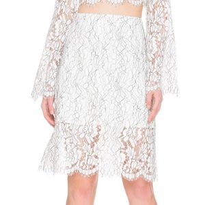 Keepsake the Label, Porcelain white lace skirt